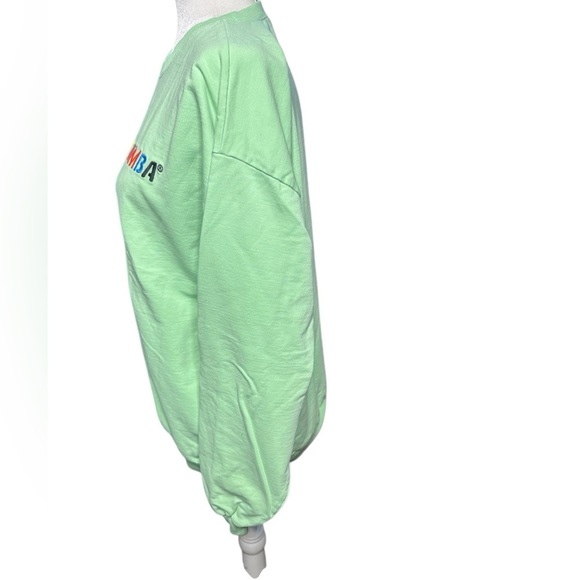 Zumba STEP INTO HAPPY SWEATSHIRT Mint Green Size Marvelous - Picture 2 of 6